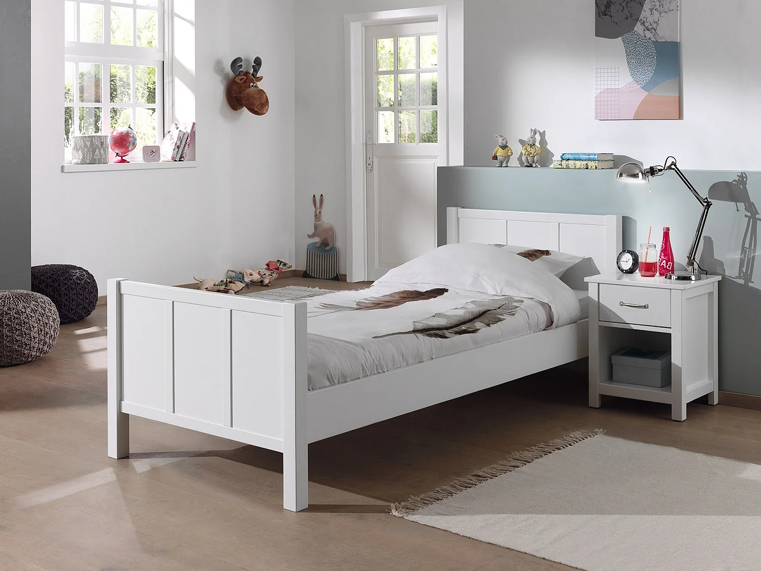 Lit Enfant "Stella" 90x200cm Blanc