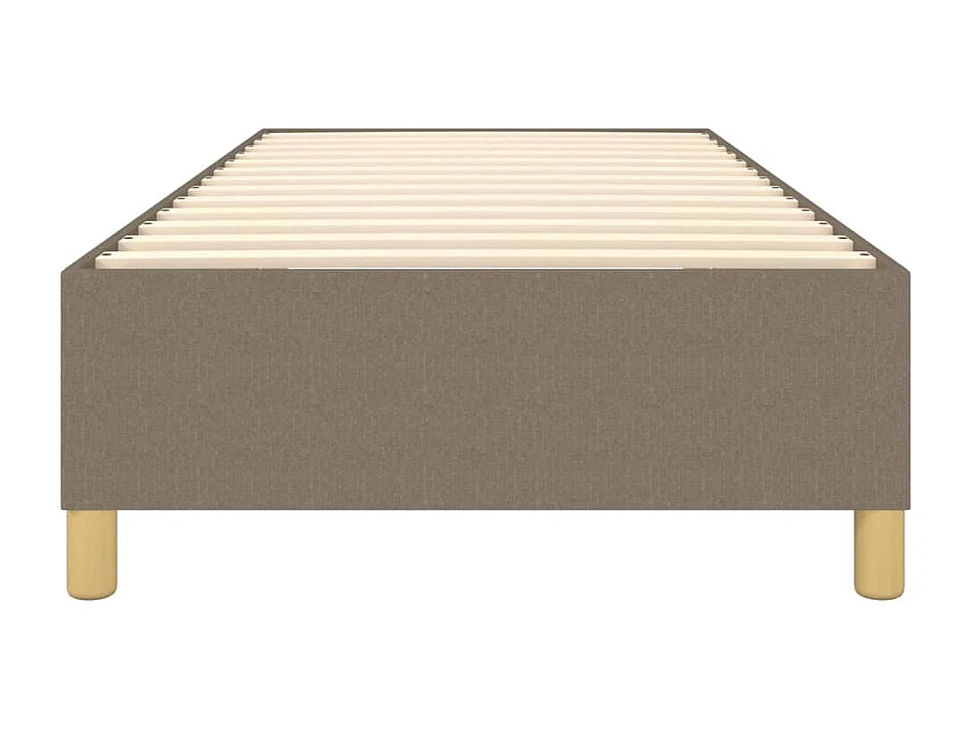 Lit à sommier à ressorts Taupe 80x200 Tissu