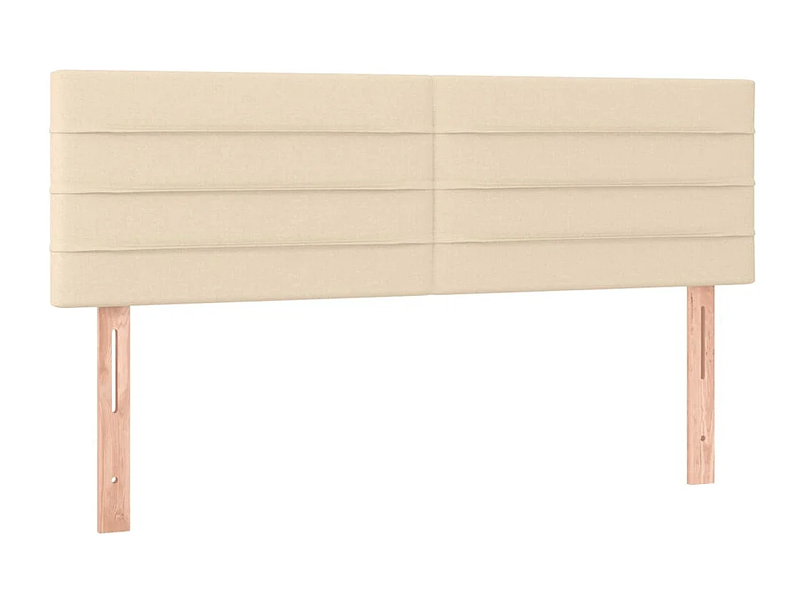 Boxspring met matras stof crèmekleurig 140x200 cm