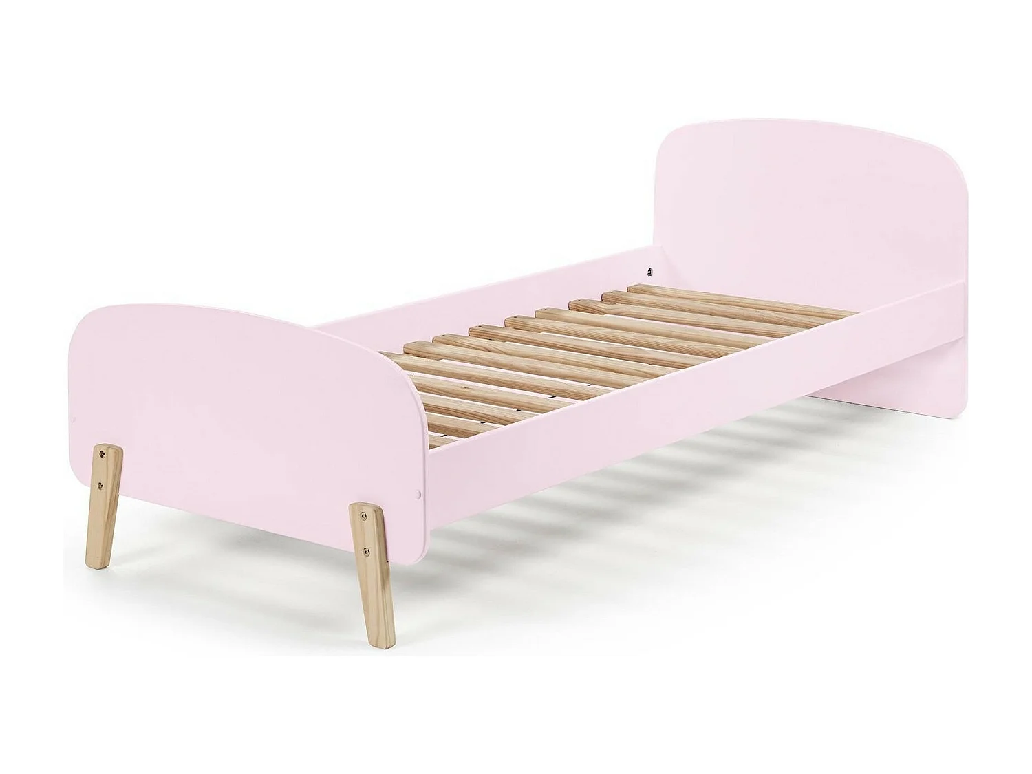 Lit Enfant & Barrière de Sécurité "Kiddy" 90x200cm Rose