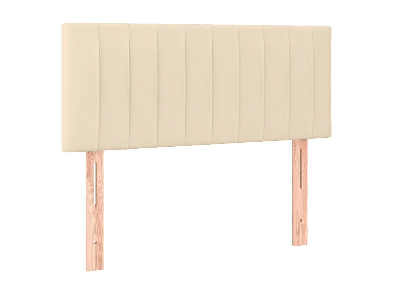 Lit à sommier tapissier avec matelas Crème 120x200 Tissu 4
