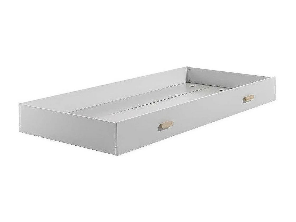 Kiddy onderschuifbed 90x200 cm wit gelakt en licht massief grenen