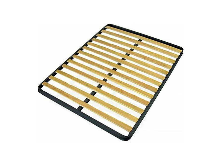 Lit moderne avec tête de lit rayures verticales matelassé simili cuir Bazen-Couleur Marron-180x200-Option Avec sommier
