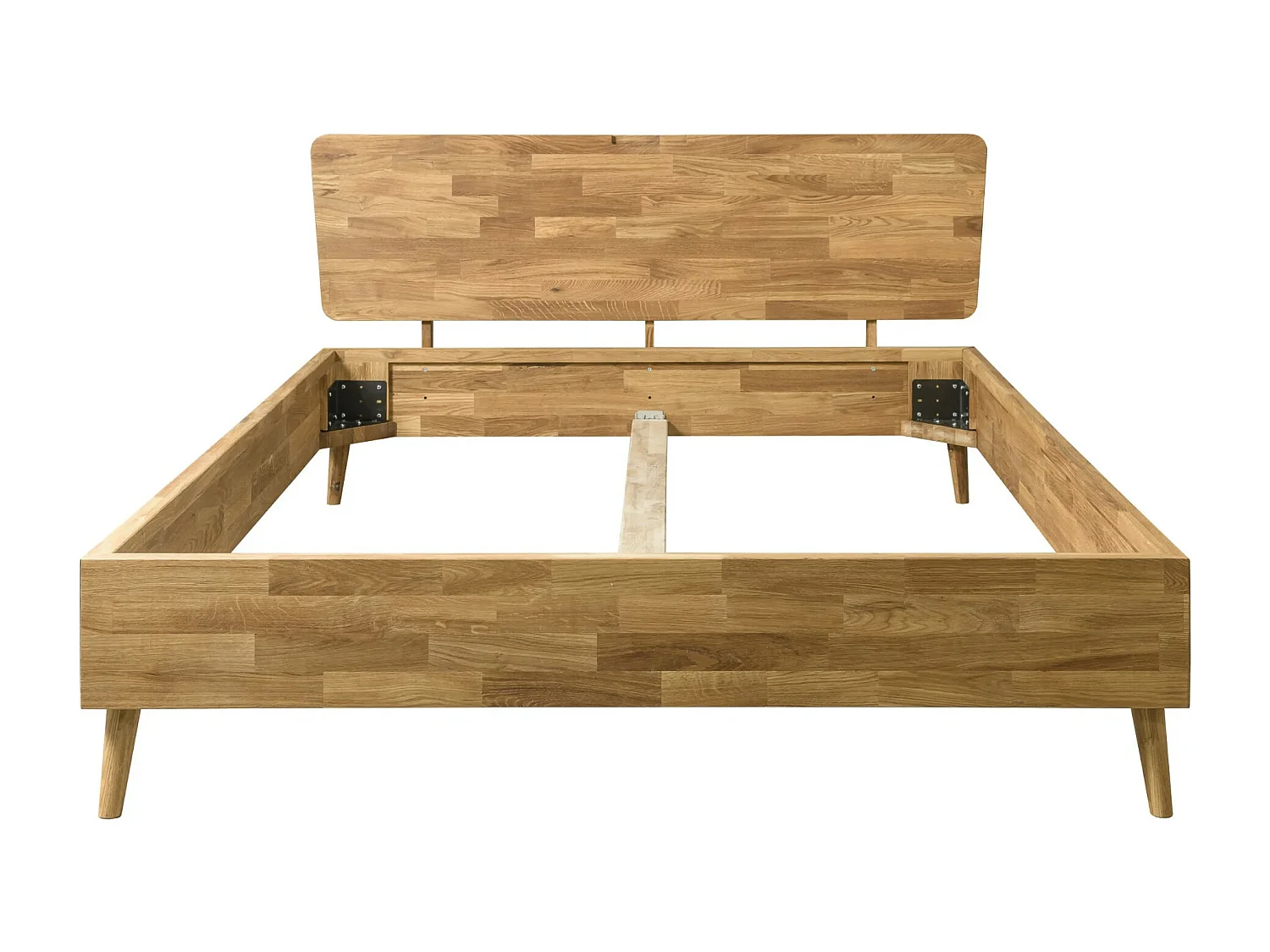 Volwassen bed 140x200 cm in massief eikenhout Kundy