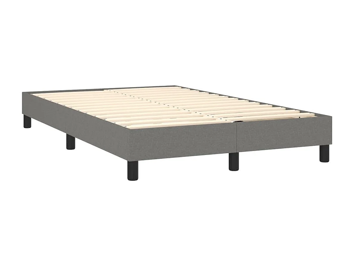 Lit à sommier tapissier avec matelas Gris foncé 120x200 Tissu 2
