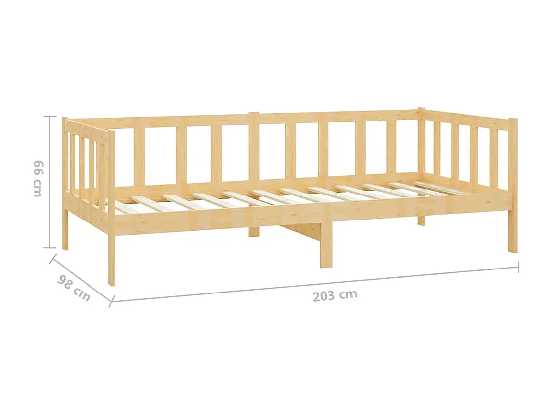 Lit avec tiroirs 90x200 Bois de pin massif 3