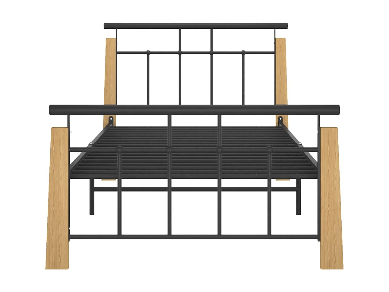 Lit Métal et bois de chêne massif 90x200