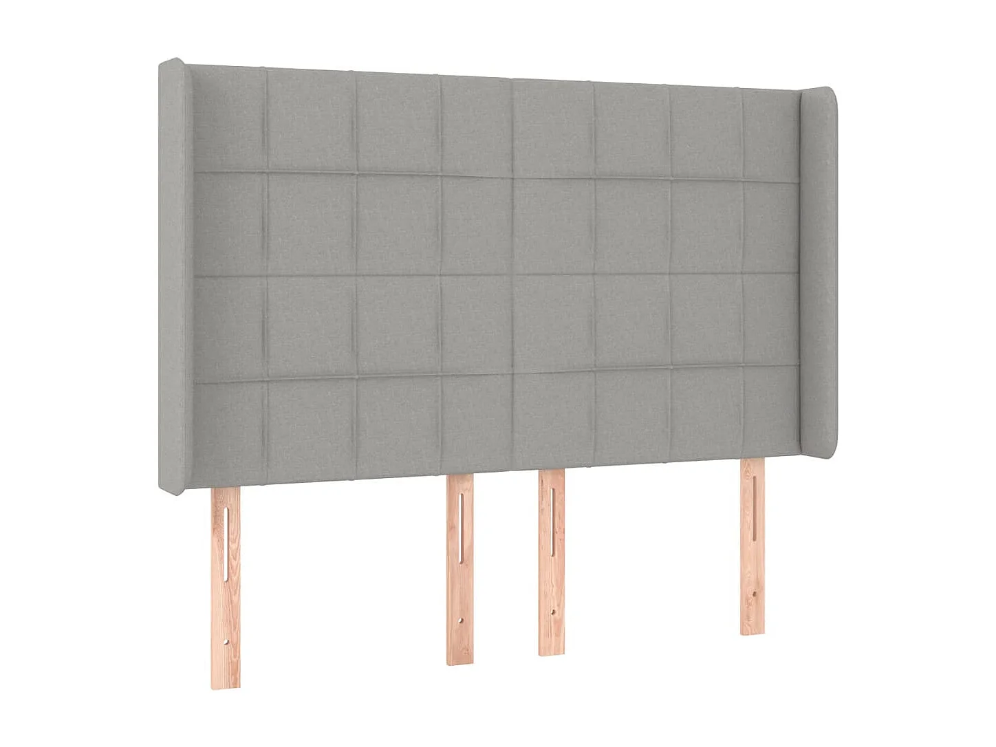 Lit à sommier tapissier et matelas et LED Gris clair 140x190 Tissu