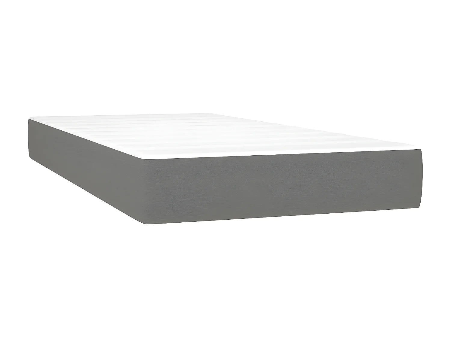 Lit à sommier tapissier avec matelas Gris foncé 80x200 Tissu 8