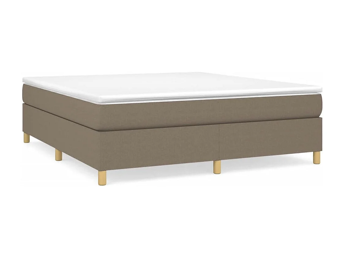 Lit à sommier tapissier avec matelas Taupe 180x200 Tissu