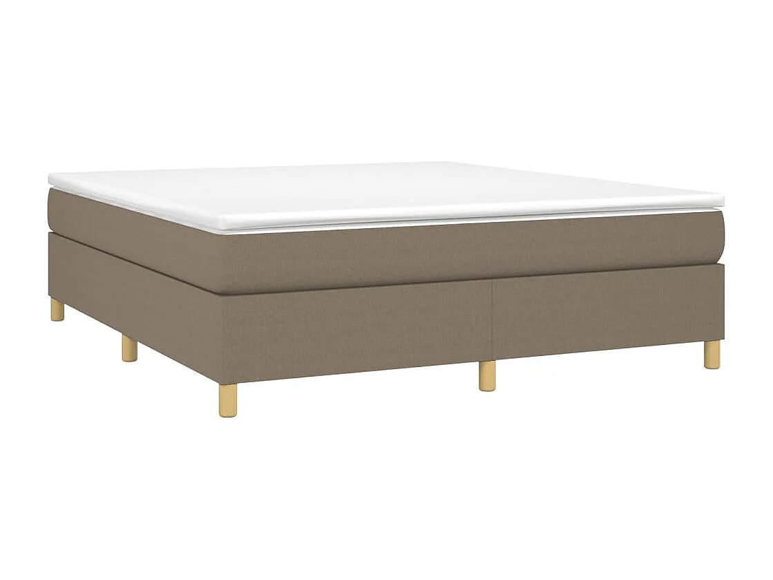 Lit à sommier tapissier avec matelas Taupe 180x200 Tissu