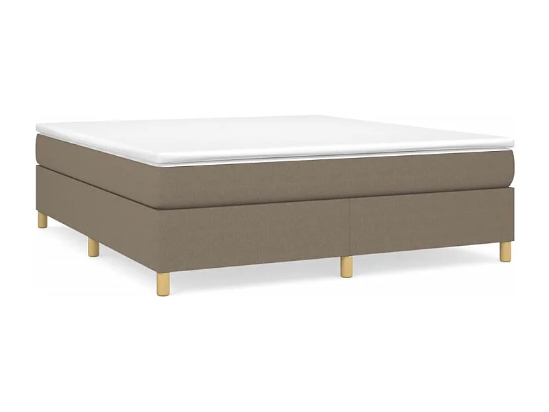 Lit à sommier tapissier avec matelas Taupe 180x200 Tissu