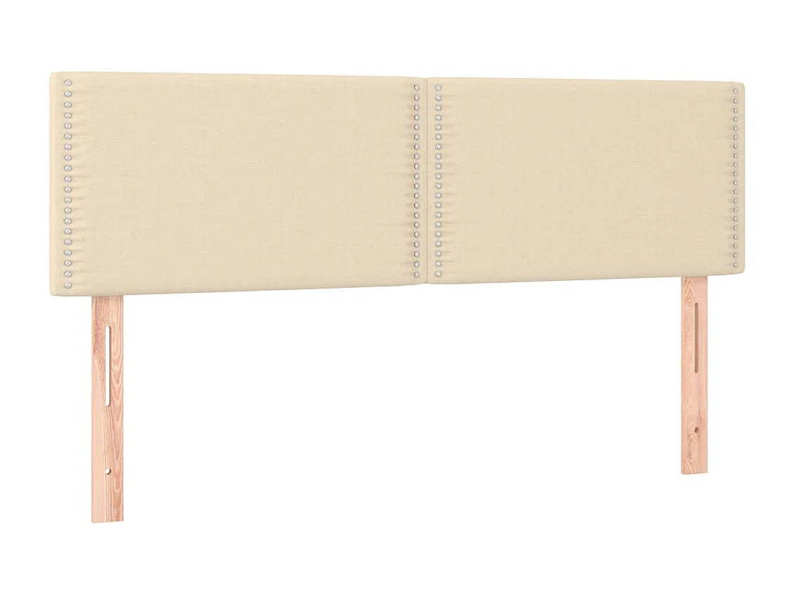 Lit à sommier tapissier avec matelas et LED Crème 140x200 Tissu