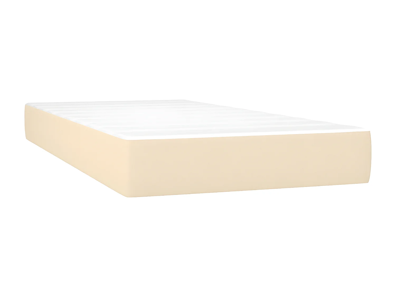Lit à sommier tapissier avec matelas et LED Crème 80x200 Tissu
