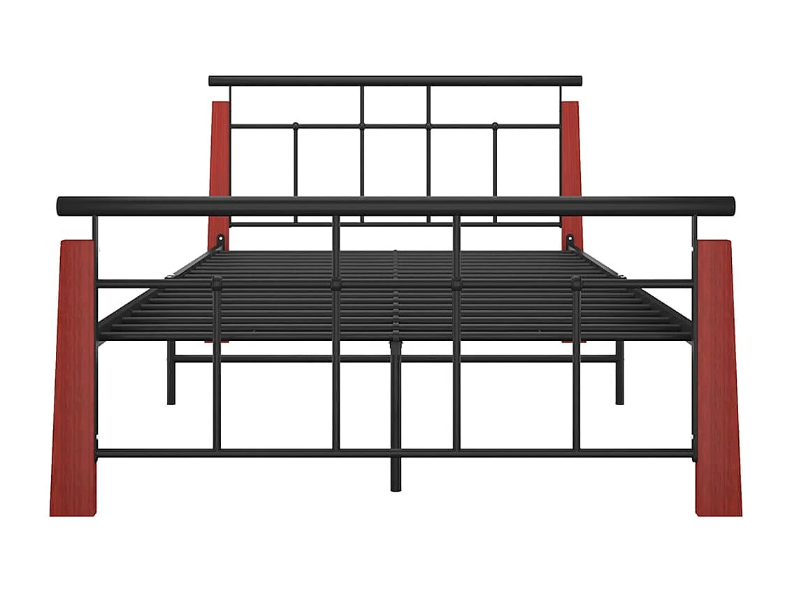 Lit Métal et bois de chêne massif 120x200 2