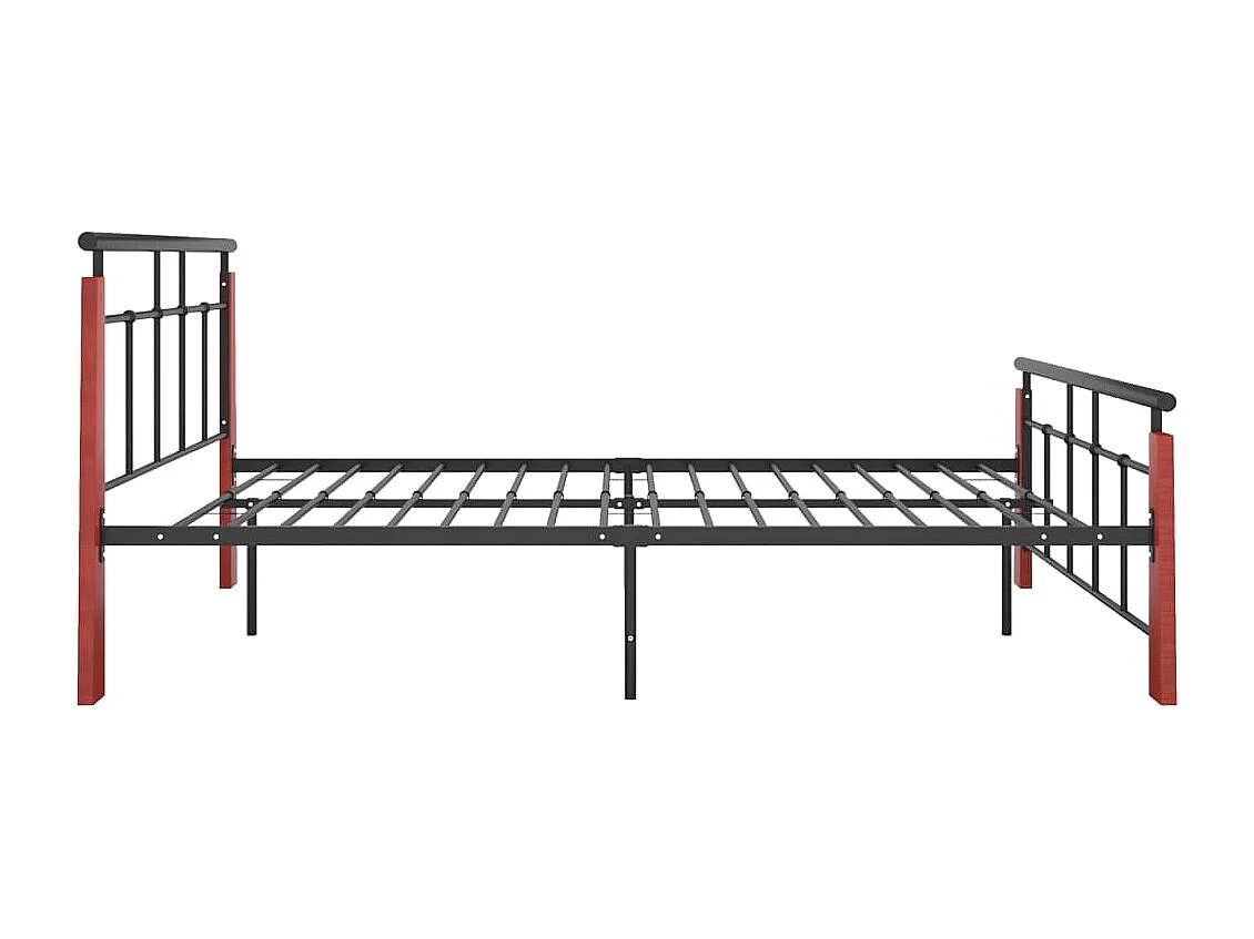 Lit Métal et bois de chêne massif 120x200 2