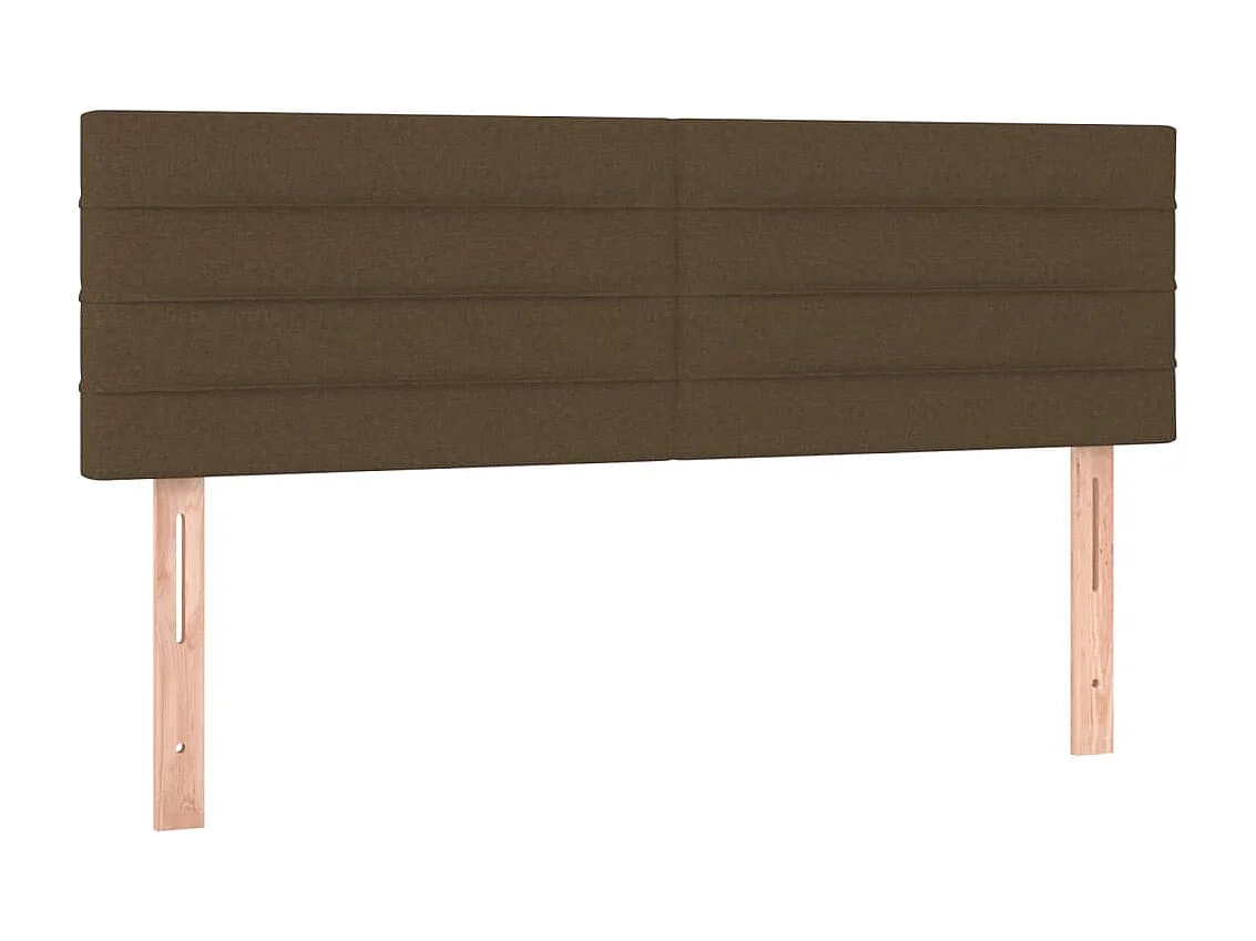 Lit à sommier tapissier avec matelas Marron foncé 140x200