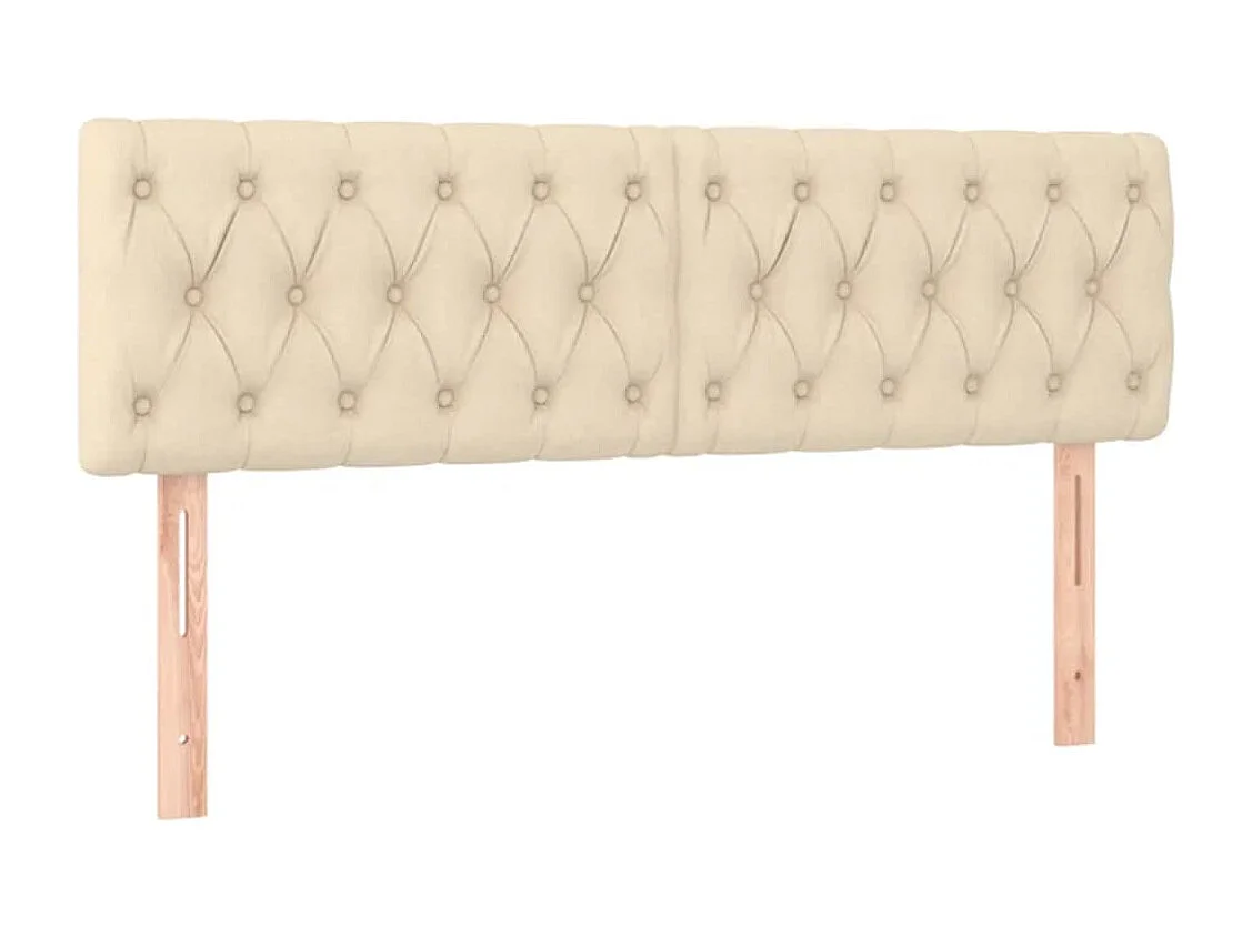 Lit à sommier tapissier avec matelas Crème 140x200 Tissu