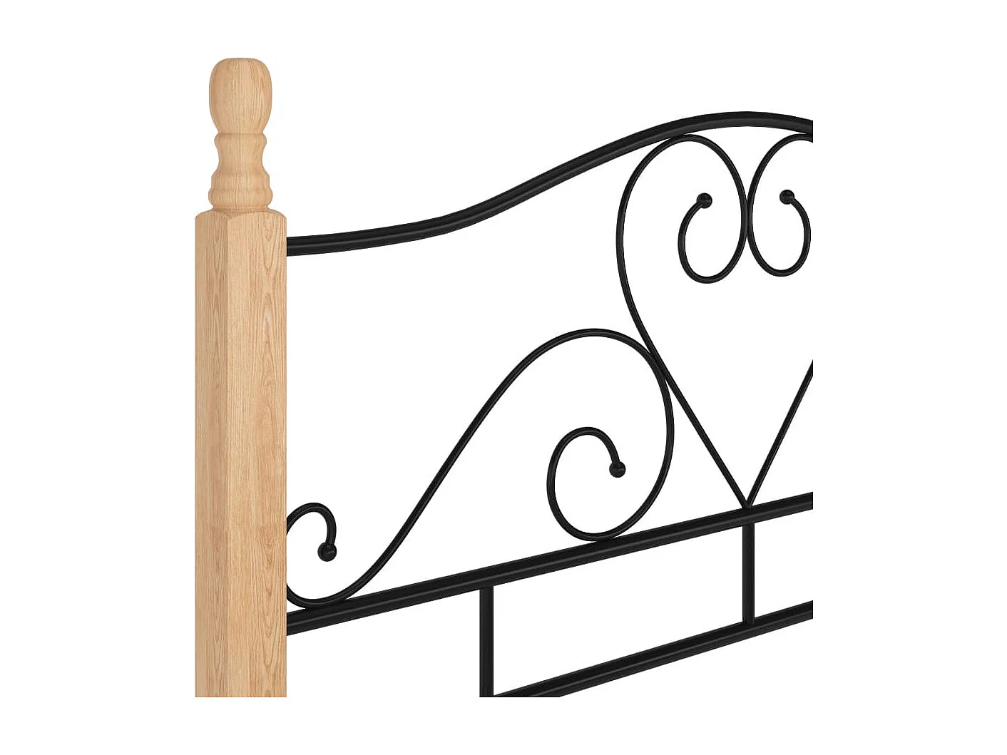 Lit Noir Métal 120x200 7