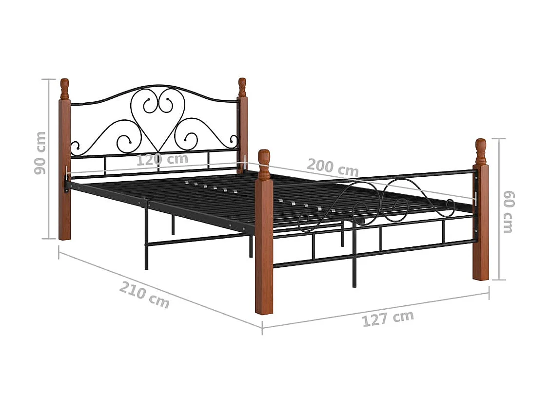 Lit Noir Métal 120x200 5