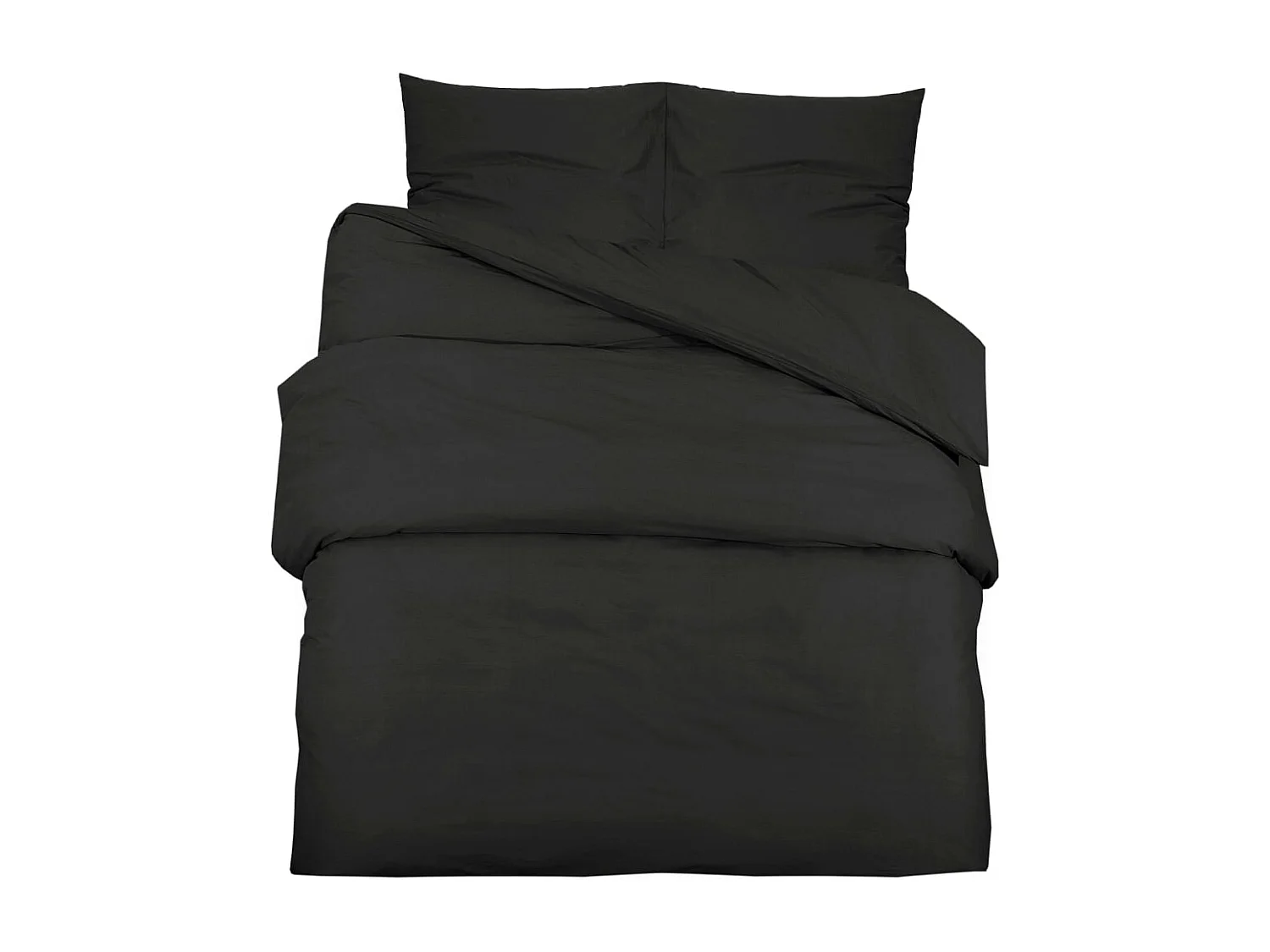 Ensemble de housse de couette Noir 200x200 Microfibre légère
