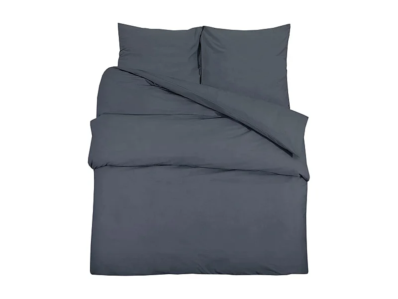 Ensemble de housse de couette Anthracite 135x200 Coton
