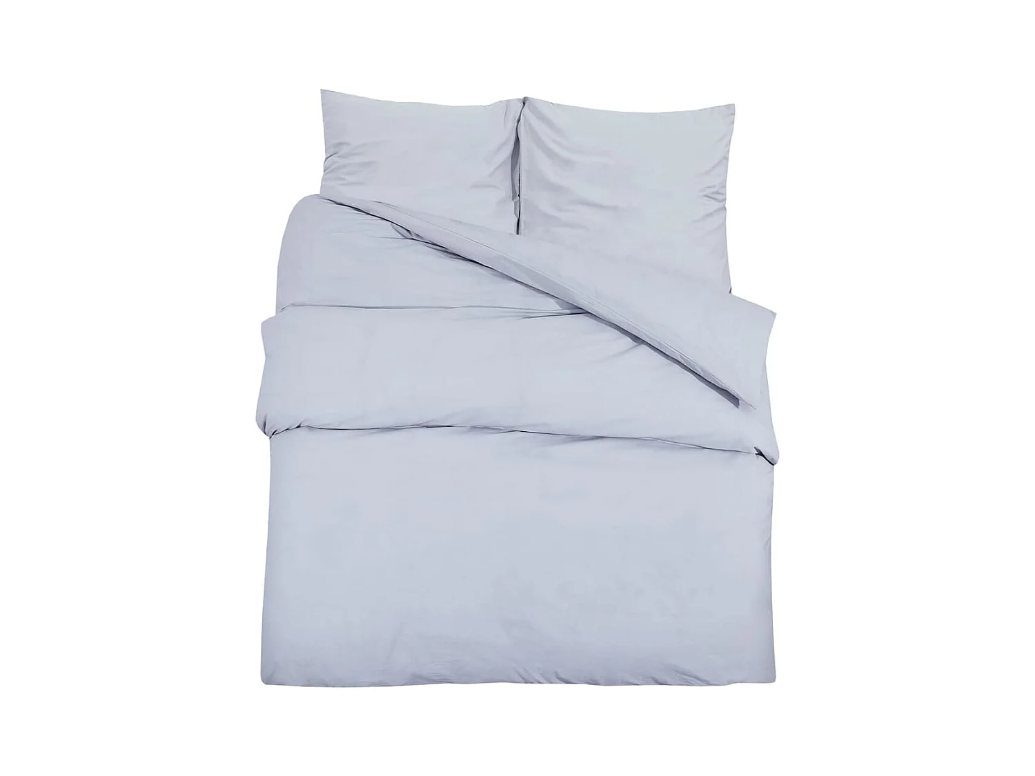 Ensemble de housse de couette Gris 200x200 Microfibre légère
