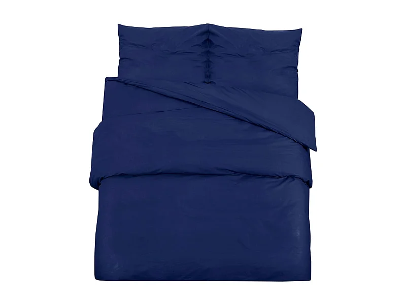 Ensemble de housse de couette Bleu marine 200x200 Microfibre