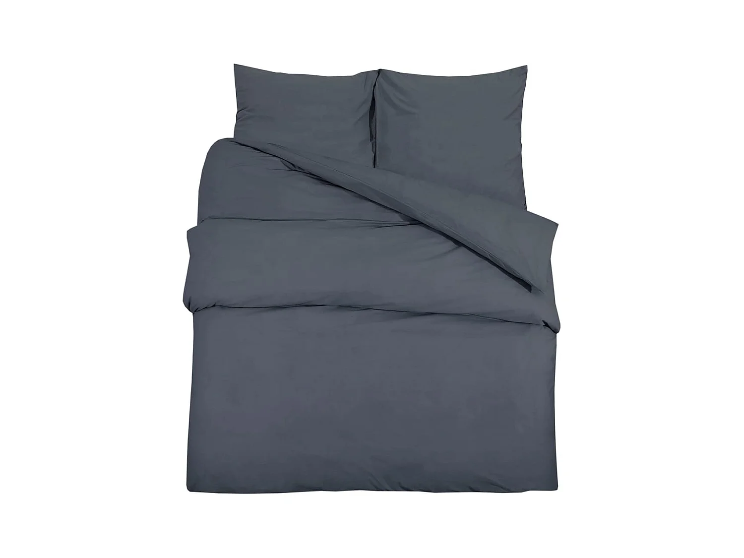 Ensemble de housse de couette Anthracite 140x200 Coton