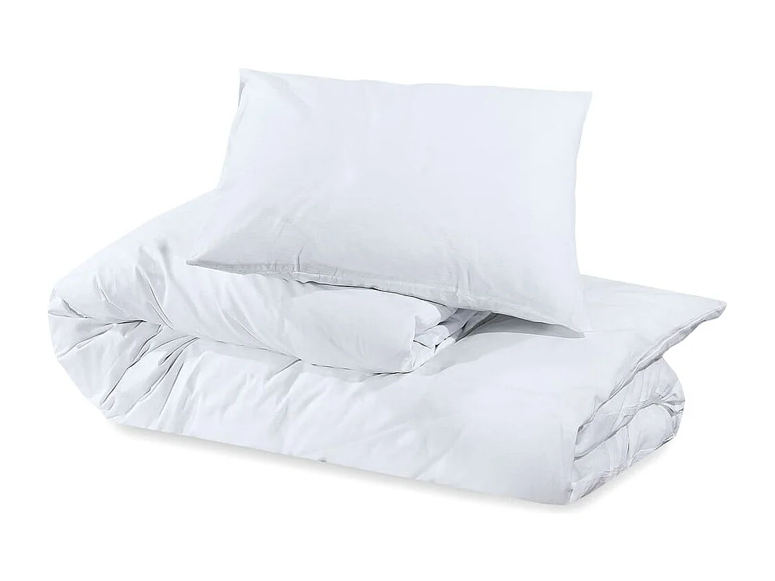 Ensemble de housse de couette Blanc 200x200 Microfibre
