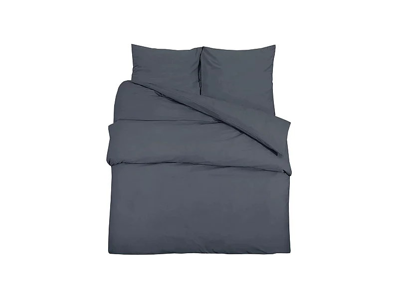 Ensemble de housse de couette Anthracite 260x240 Coton
