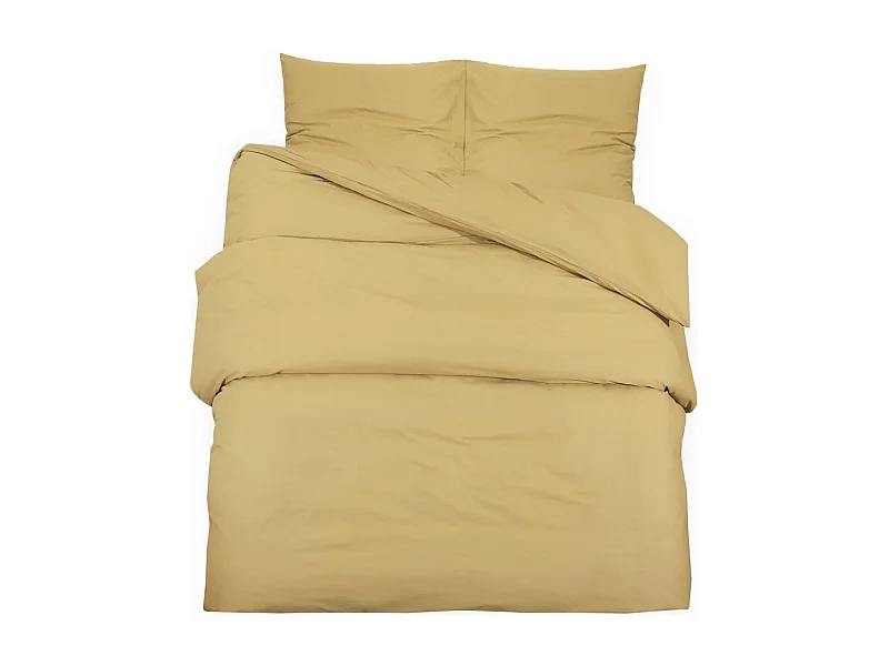 Dekbedovertrekset 140x200 cm katoen taupe