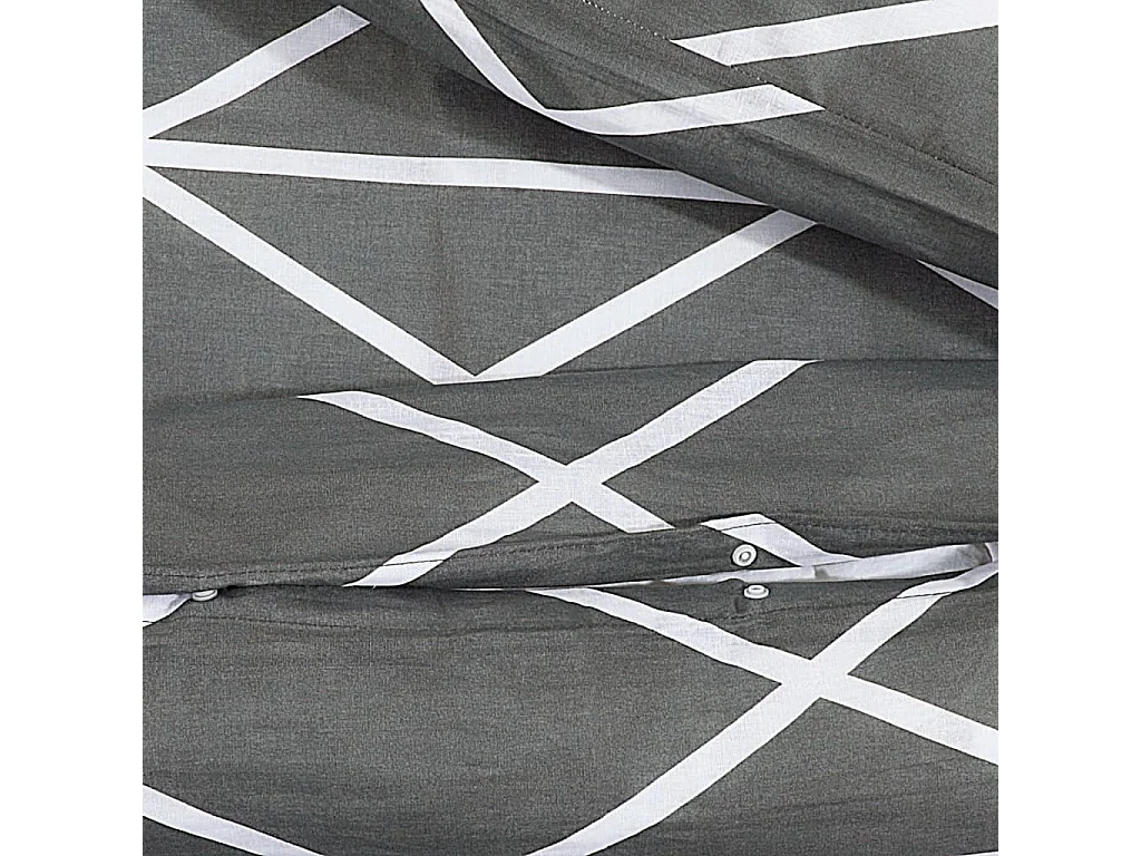 Dekbedovertrekset 200x200 cm katoen grijs