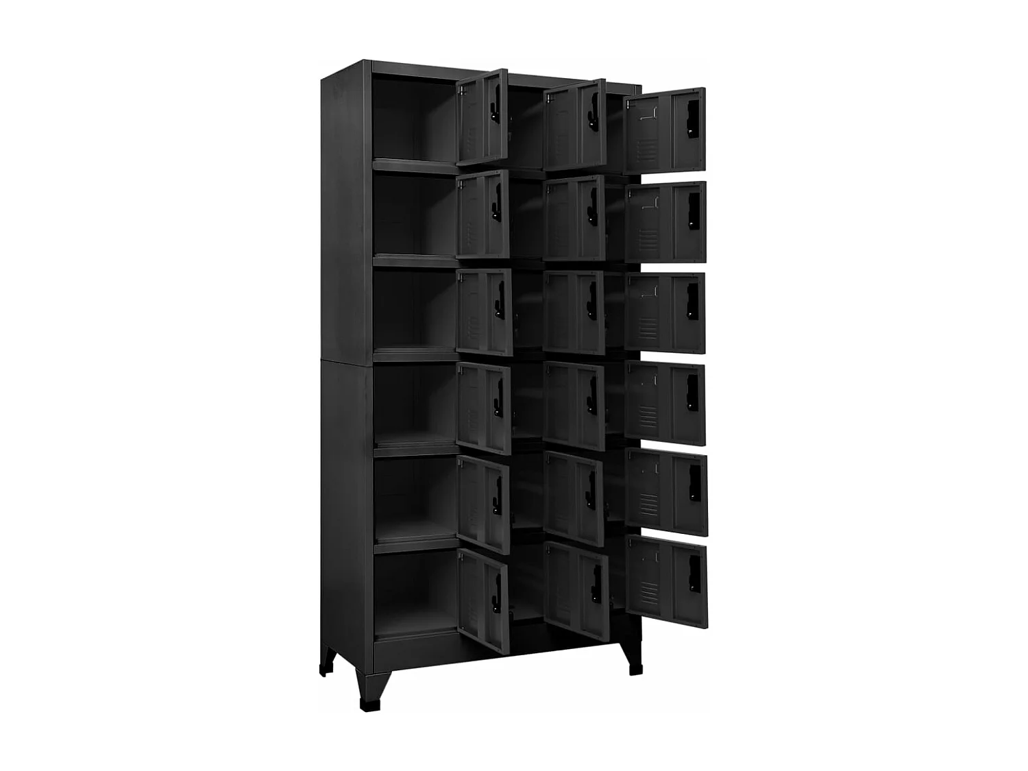 Armoire à casiers Anthracite 90x40x180 Acier 2