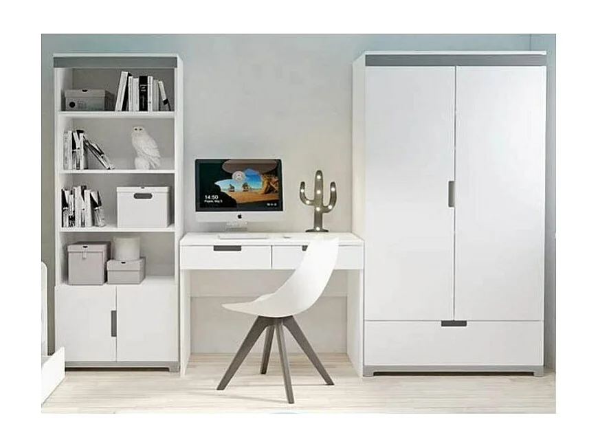 Armoire 2 portes enfant blanche Moly