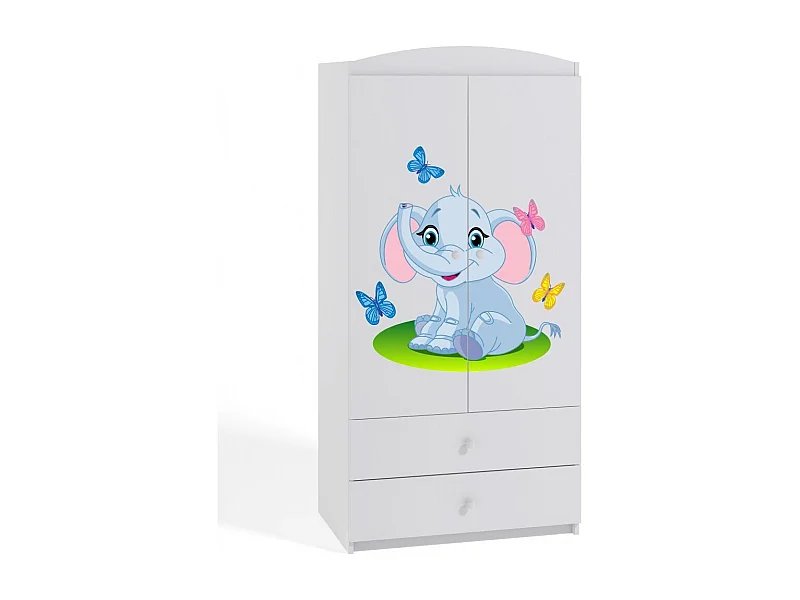 Armoire 2 portes enfant petit éléphant Drimy