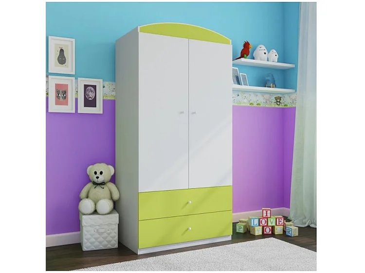 Armoire 2 portes enfant verte Drimy