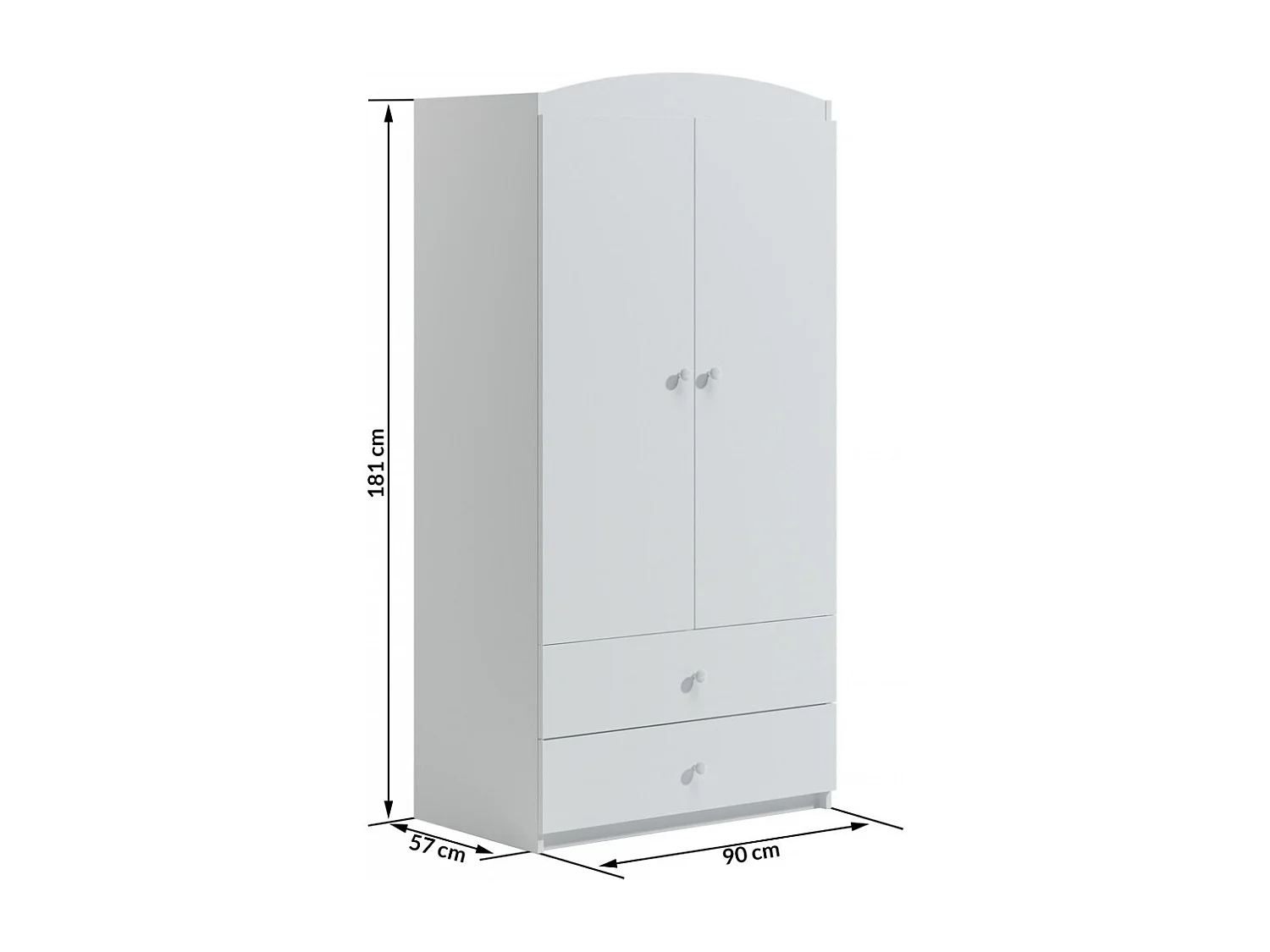 Armoire bleue 2 portes enfant petit éléphant Drimy