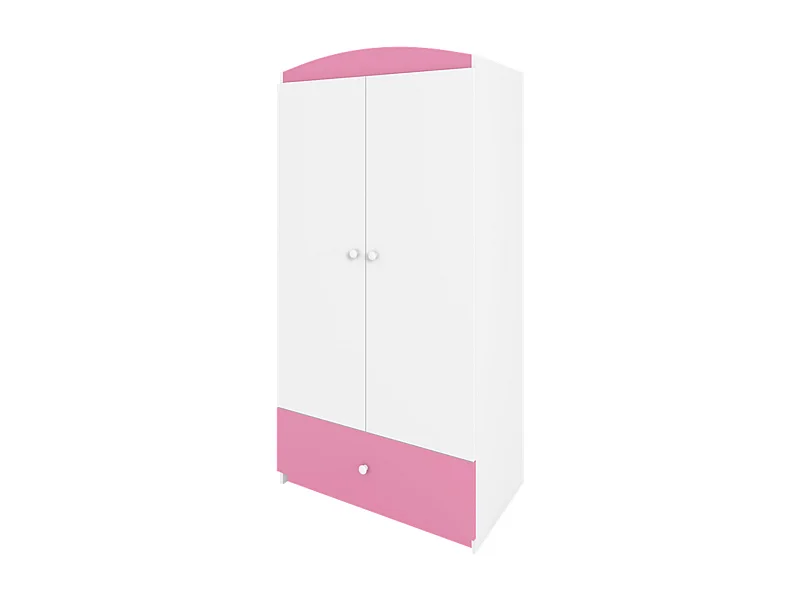 Armoire 2 portes enfant rose Drimy