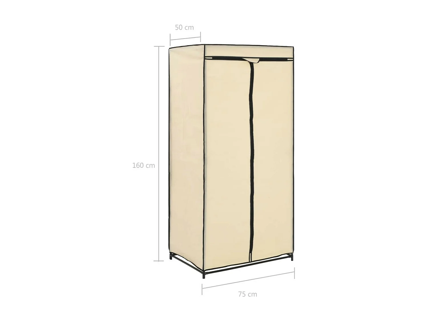 Garde-robe Crème 75x50x160