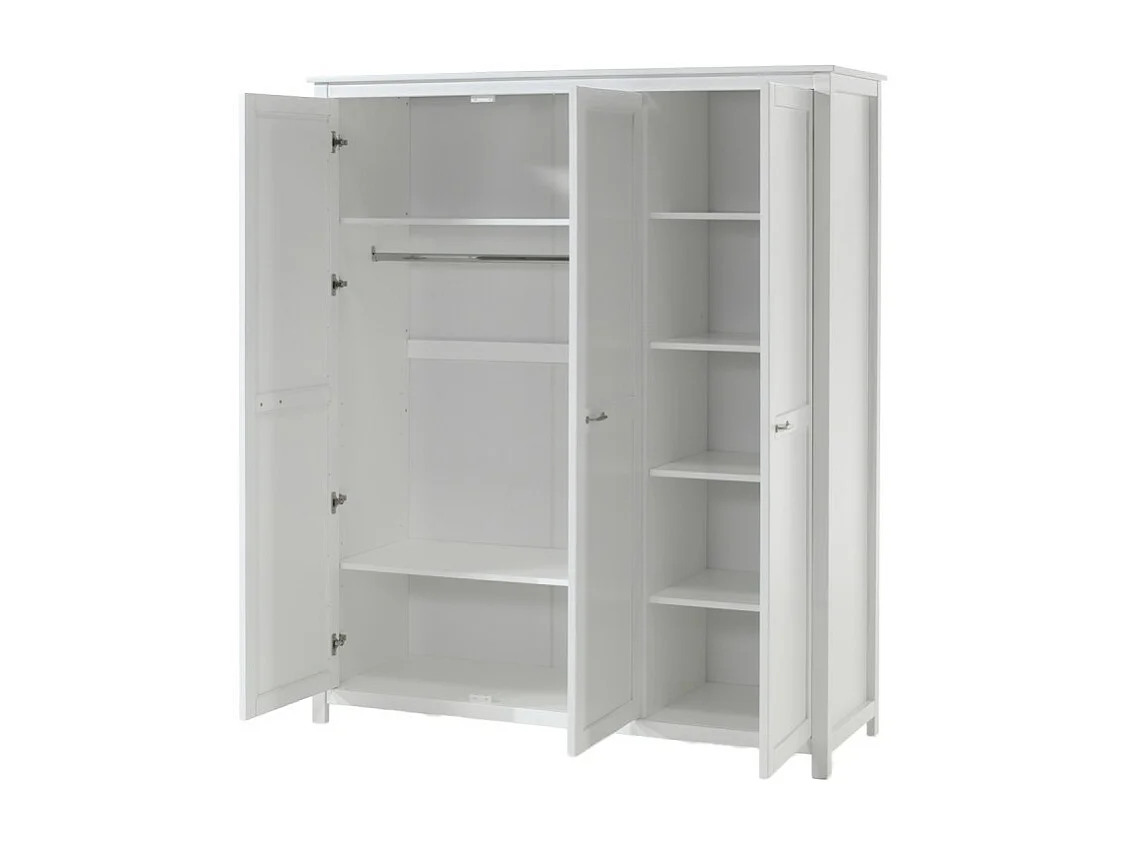 Armoire 3 Portes "Stella" 159cm Blanc