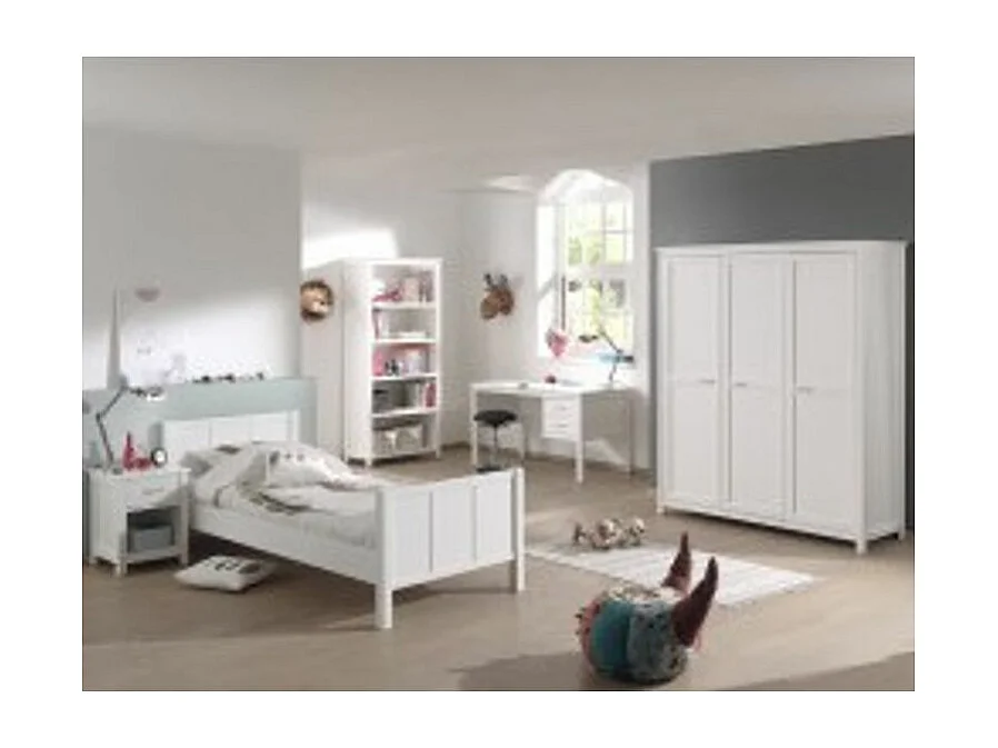 Armoire 3 Portes "Stella" 159cm Blanc