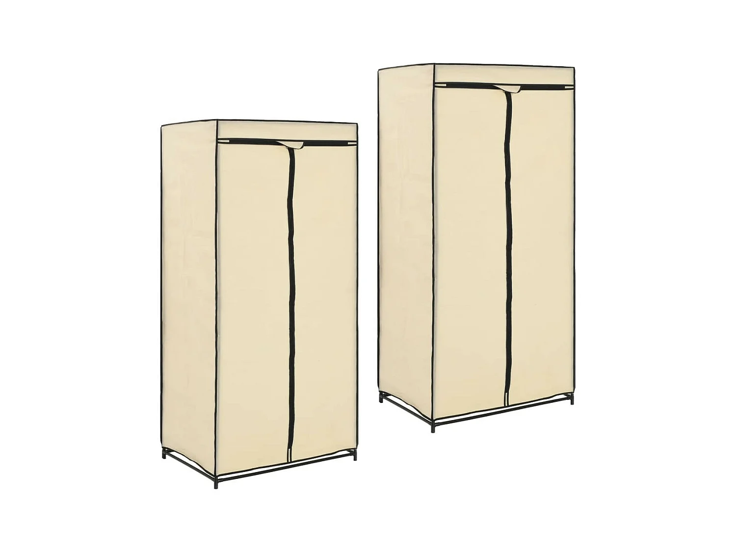 2 pcs Garde-robes Crème 75x50x160