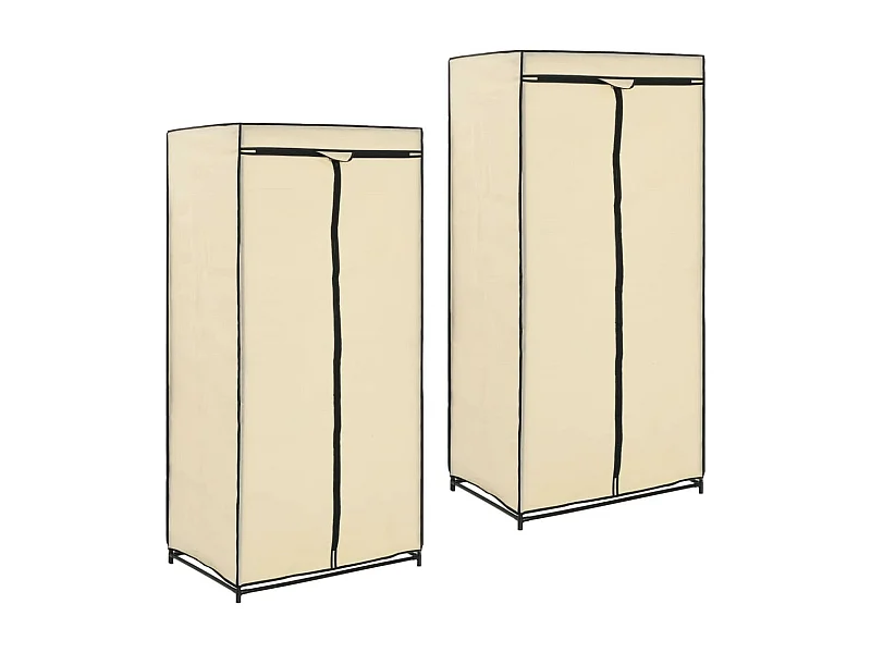 2 pcs Garde-robes Crème 75x50x160