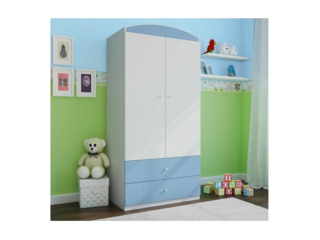 Armoire 2 portes enfant bleue Drimy