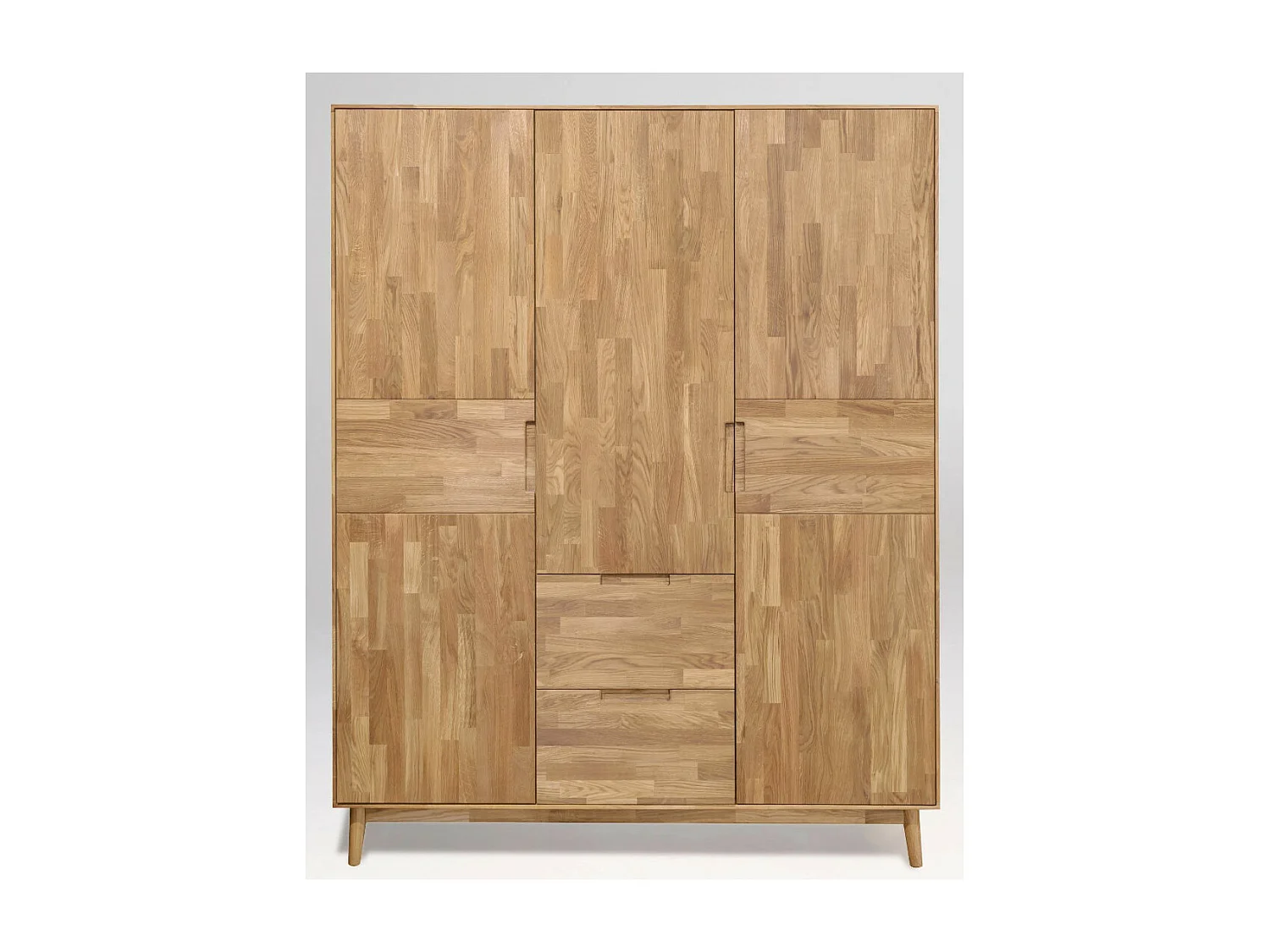 Armoire en bois de chêne massif Kundy 160cm