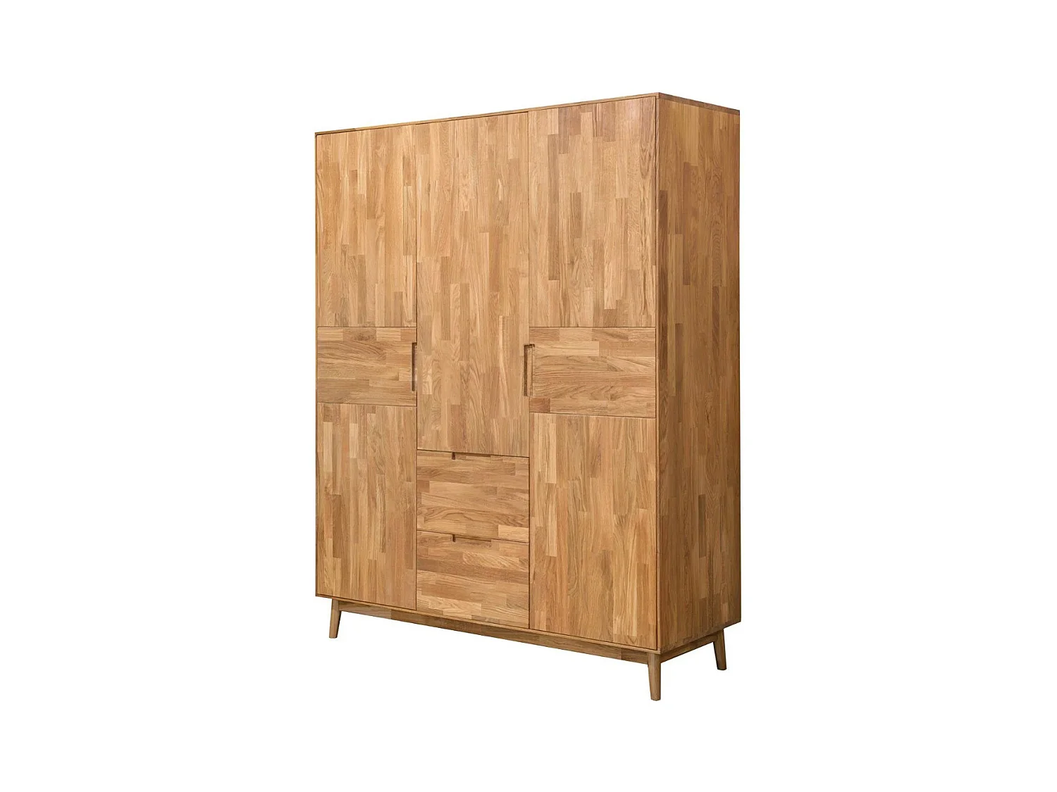 Armoire en bois de chêne massif Kundy 160cm