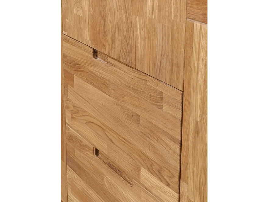 Armoire en bois de chêne massif Kundy 160cm