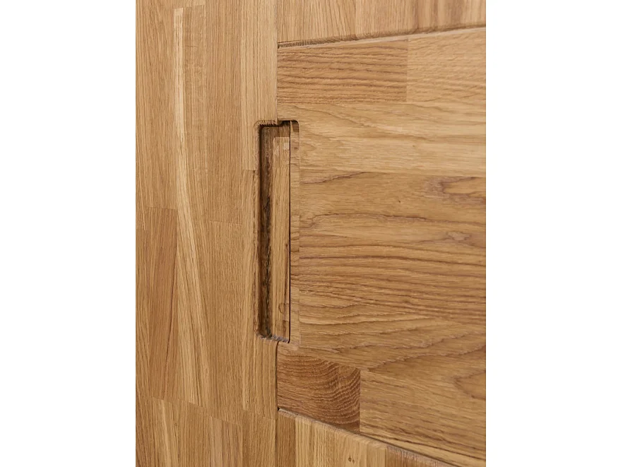 Armoire en bois de chêne massif Kundy 160cm