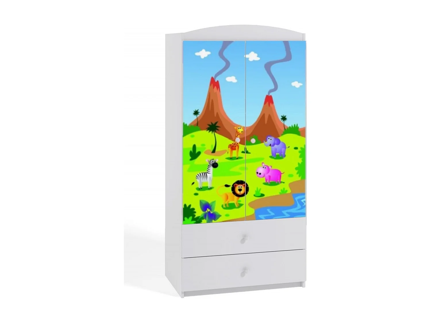 Armoire 2 portes enfant safari Drimy